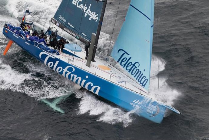 Equipo De Vela Team Telefonica Imagen Aerea