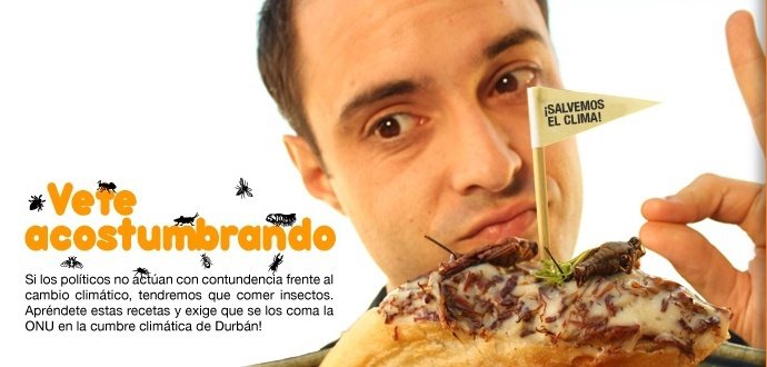 Cartel De 'Menú Durban' Para Concienciar A Los Políticos Del Cambio Climático