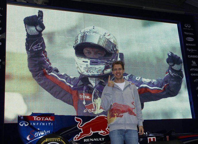 Sebastian Vettel En Milton Keynes
