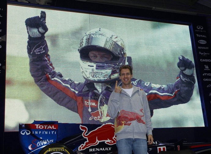 Sebastian Vettel En Milton Keynes