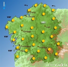 Mapa Del Tiempo De Galicia Para El 15 De Octubre De 2011