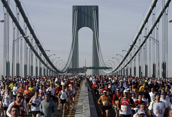 Corredores En La Maratón De Nueva York.