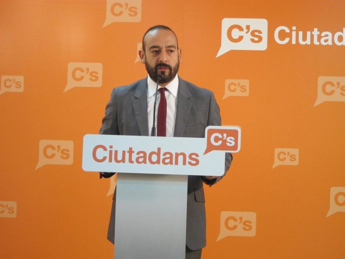 Jordi Cañas (C's), en rueda de prensa