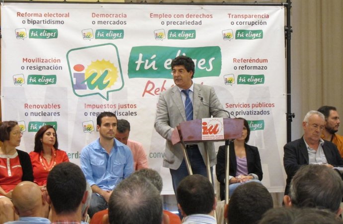 Diego Valderas En Un Acto Público De IU Coordinador Andalucía