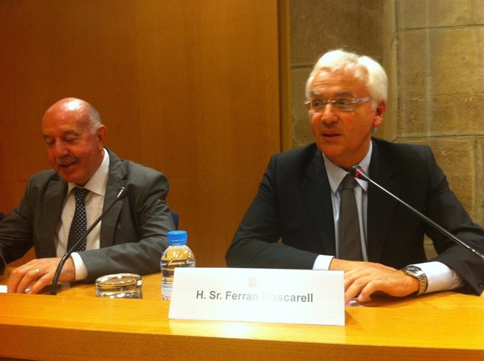 El Síndic De Arán, Carles Barrera, Y El Conseller De Cultura, Ferran Mascarell