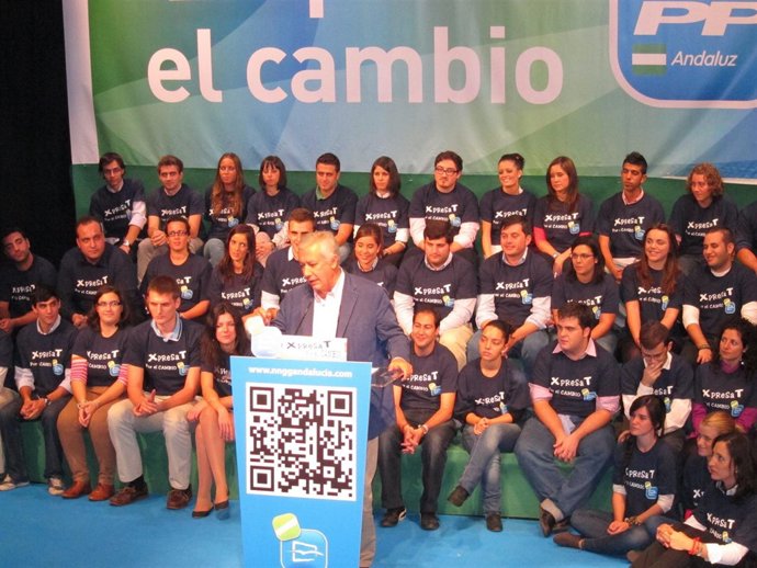 El Presidente Del PP-A, Javier Arenas, En Un Acto De Nuevas Generaciones