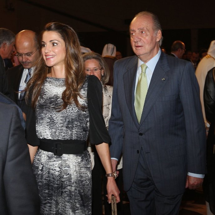 El Rey Don Juan Carlos Y Rania De Jordania
