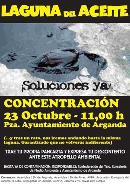 Cartel De La Marcha Por La Laguna Del Aceite