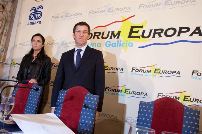 alberto nunez feijoo interven na conferencia almorzo organizada no marco do foru