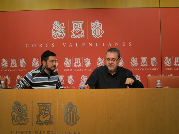 Representantes De EUPV En La Rueda De Prensa Tras Al Junta De Portaveces
