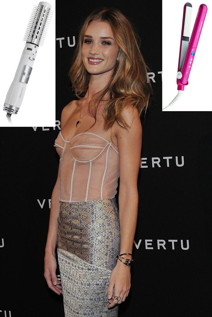 Rosie Huntington Montaje Con Productos De Belleza