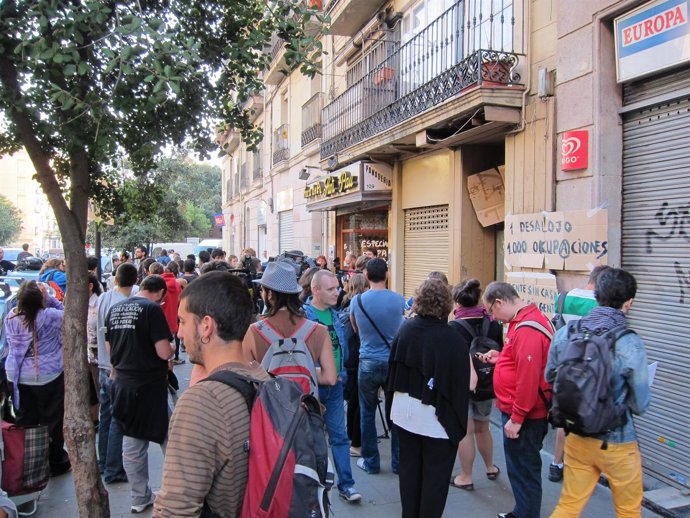 Concentración En La Calle Sant Pau