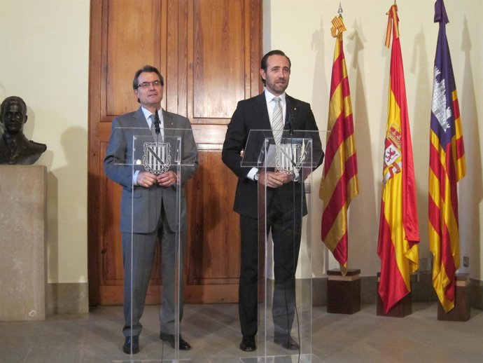 Los presidentes Artur Mas y José Ramón Bauzá