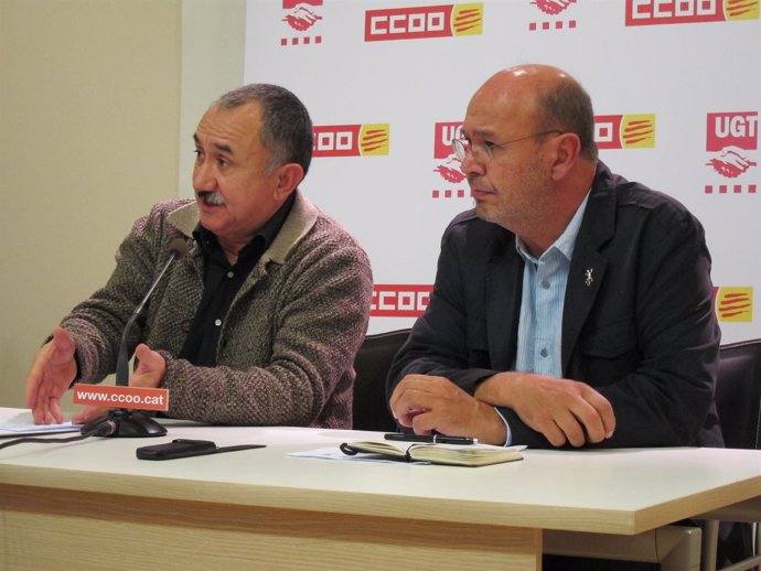 Josep Maria Álvarez (UGT) Y Joan Carles Gallego (CC.OO)