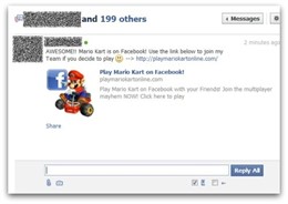 'Malware' Mario Kart En Facebook