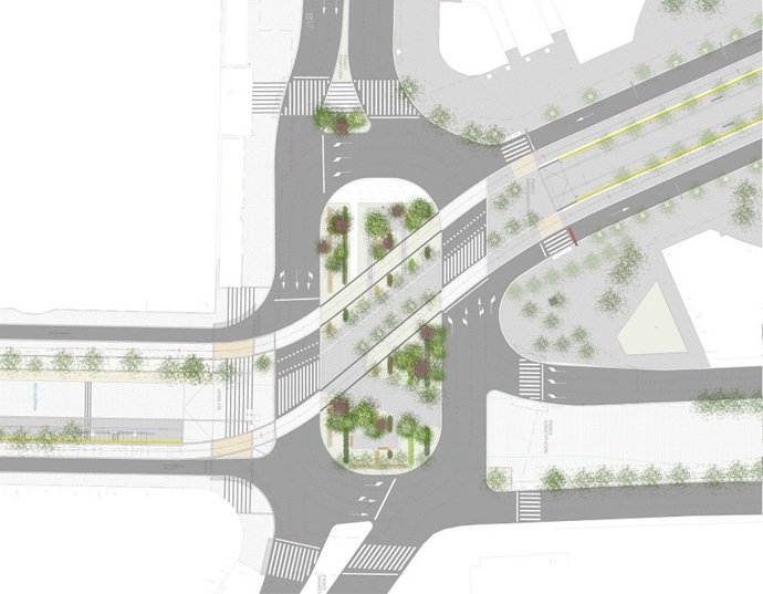 Propuesta De Plaza Paraíso Con Tranvía