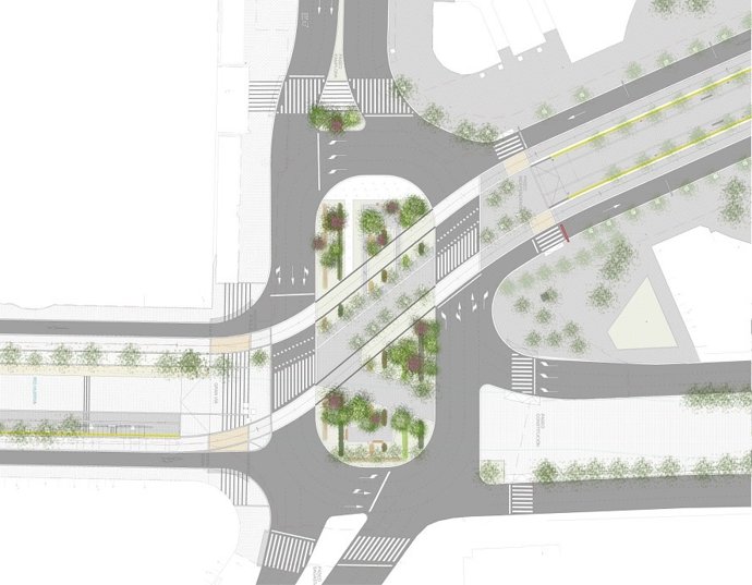 Propuesta De Plaza Paraíso Con Tranvía