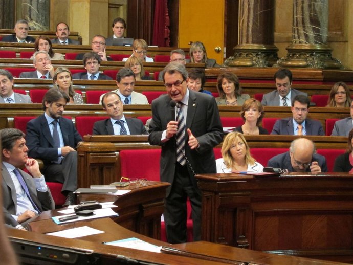 El Presidente Catalán, Artur Mas, En El Parlament