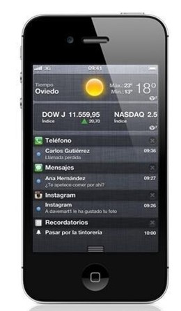 Iphone 4 Con Sistema De Notificaciones Por Apple
