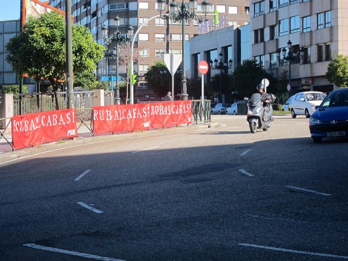 Vigo Pp Pancarta Psoe