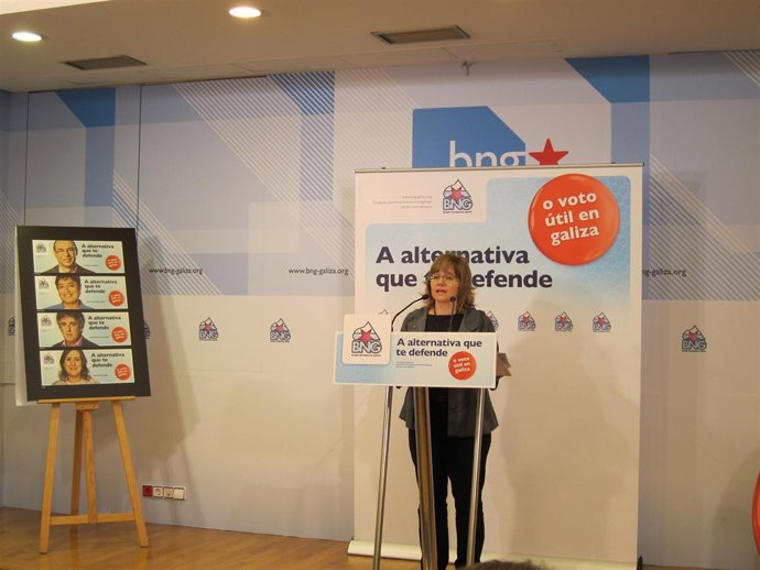 Montse Prado En La Presentación De La Campaña Del BNG