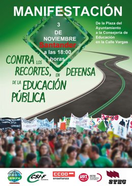 Cartel De La Manifestación Del 3 De Noviembre