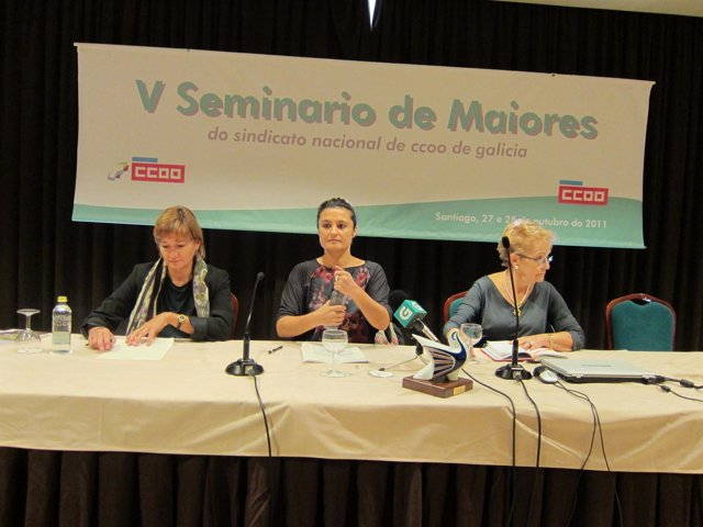 Laura Seara Habla En El V Seminario De Mayores De CC.OO.