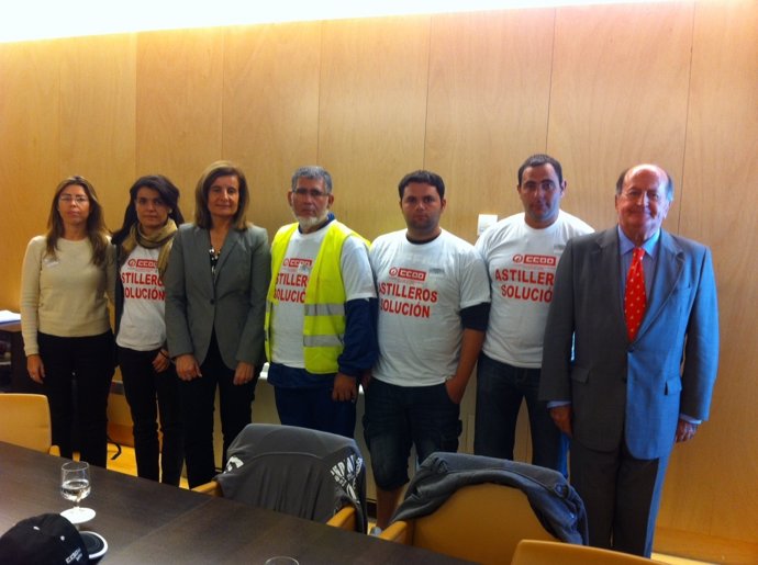 Reunión De Diputados Del PP Con Representantes De CC.OO. En Astilleros De Sevill