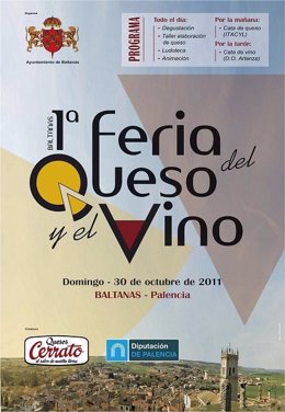 Cartel De La 1ª Feria De Queso Y El Vino De Baltanás