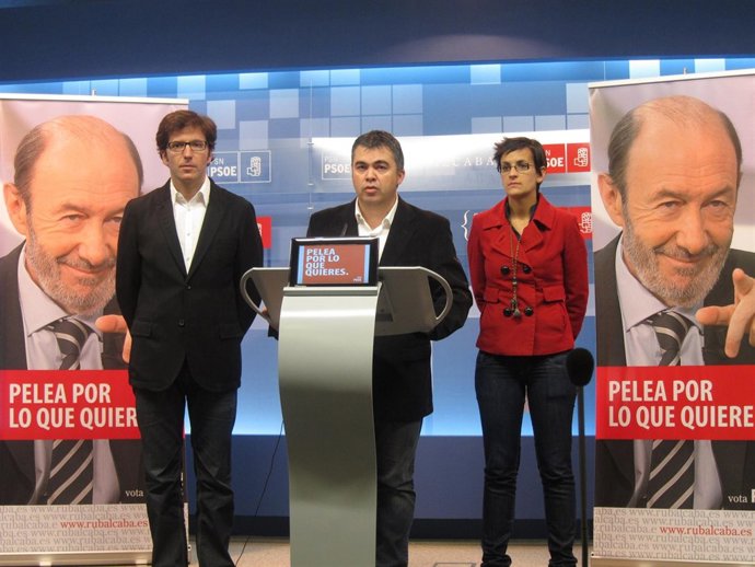 Juan Moscoso, Santos Cerdán Y María Chivite.