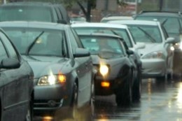Conducción Con Lluvia. Atasco.