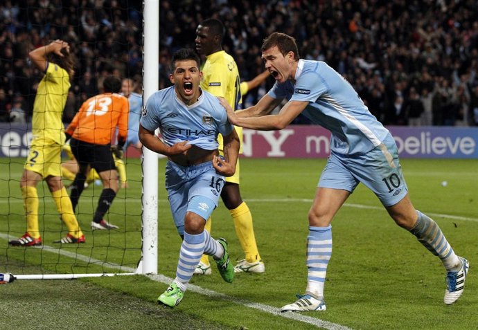 Kun Agüero Con El City Ante El Villarreal