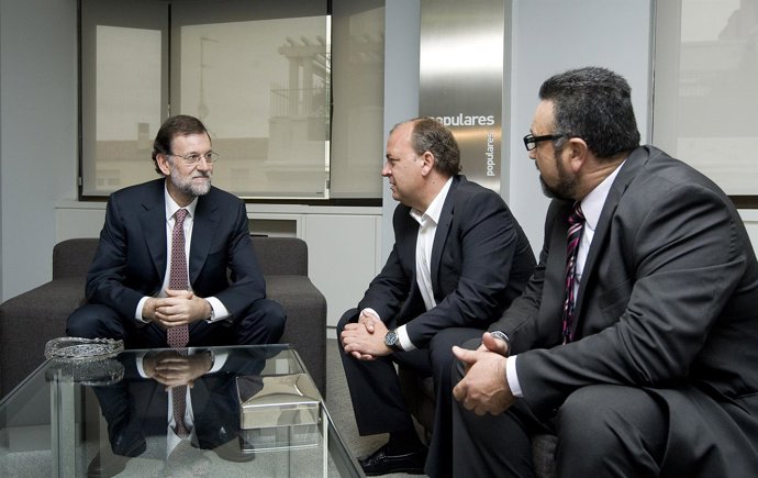 REUNION MARIANO RAJOY CON MONAGO Y EXTREMADURA UNIDA
