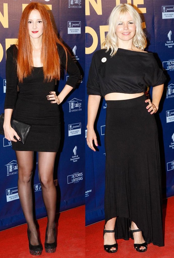 Montaje De Ana María Polvorosa Y Lluvia Rojo En Los Premios Unión De Actores