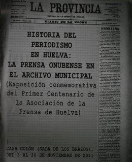 Cartel De La Exposición De La Prensa En Huelva
