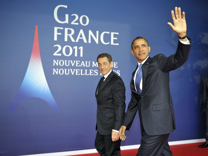 Sarkozy Y Obama En La Cumbre De Cannes