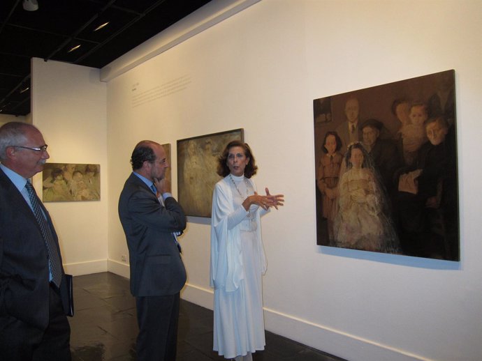 Abad, García Toledo Y Nati Cañada En La Exposición Del Artista En CAI Luzán