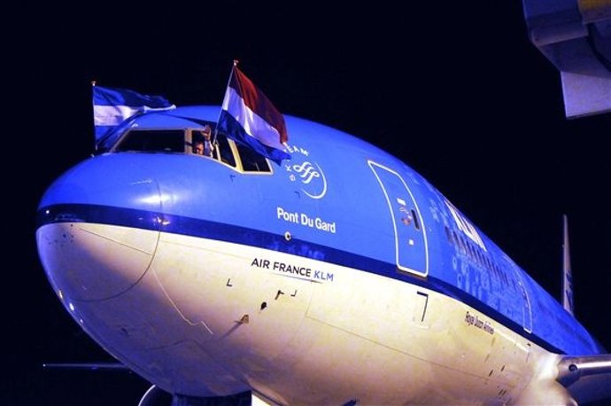 Avión De KLM Hacia Buenos Aires