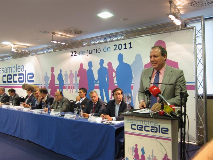 El Presidente De Cecale, Jesús Mª Terciado, En La Asamblea
