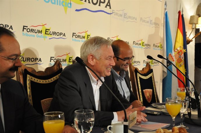 Guillerme Vázquez durante el desayuno informativo en Fórum Europa