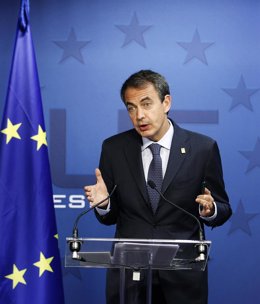 Zapatero en el Consejo de Europa, en Bruselas