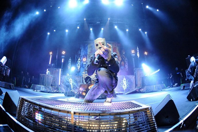 Corey Taylor cantante de Slipknot, en un concierto