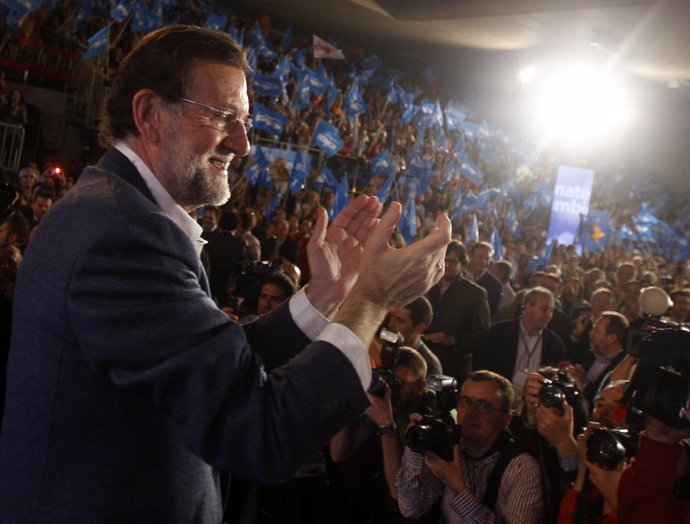 Mariano Rajoy Durante Un Mitin En Toledo