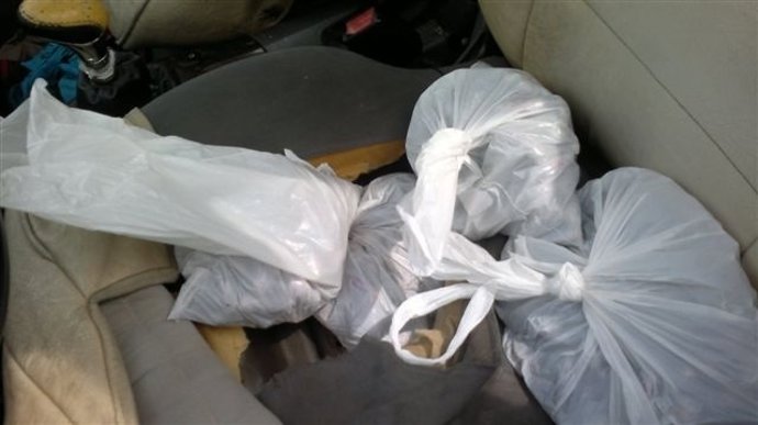 Bolsas Con Las 'Bellotas' De Hachís Incautadas