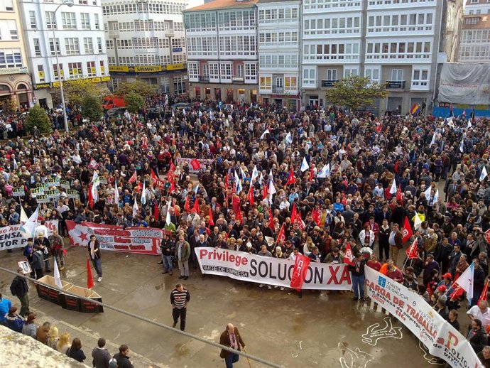 Manifestación En Ferrol En Defensa Del Naval