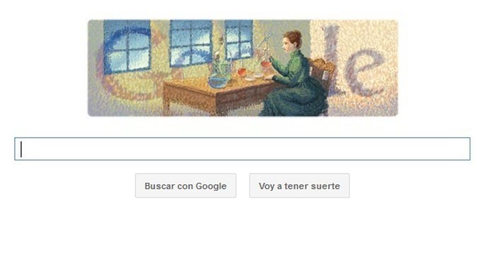 'Doodle' Homenaje A Marie Curie