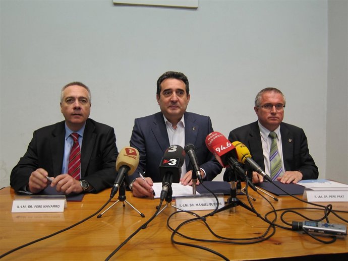 Los Alcaldes P.Navarro (Terrassa), M.Bustos (Sabadell) Y P.Prat (Manlleu)