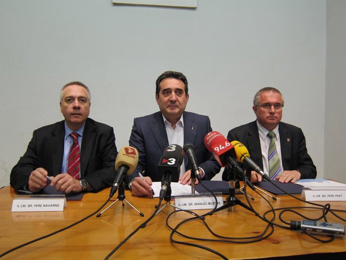 Los Alcaldes P.Navarro (Terrassa), M.Bustos (Sabadell) Y P.Prat (Manlleu)