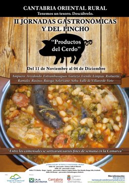 Cartel De Las Jornadas Gastronómicas De Los Productos Del Cerdo