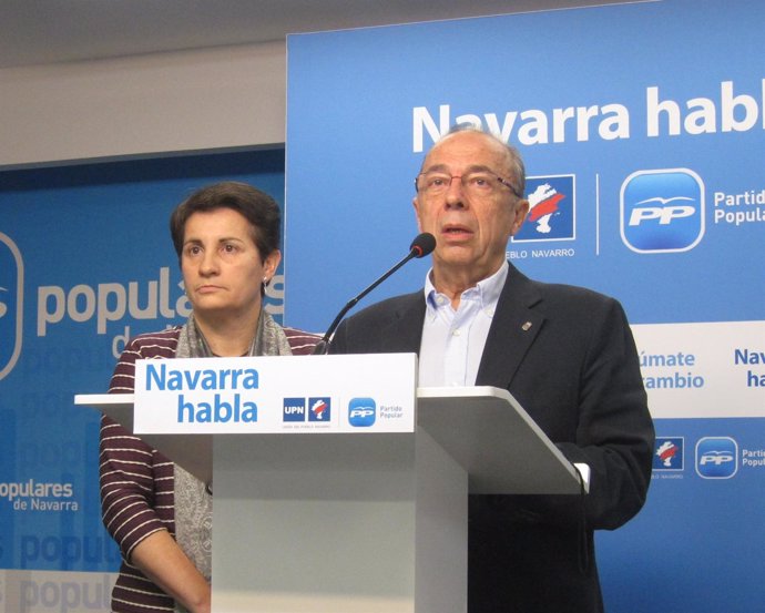 Begoña Sanzberro Y José Cruz Pérez-Lapazarán, Candidatos De UPN-PP Al Congreso.